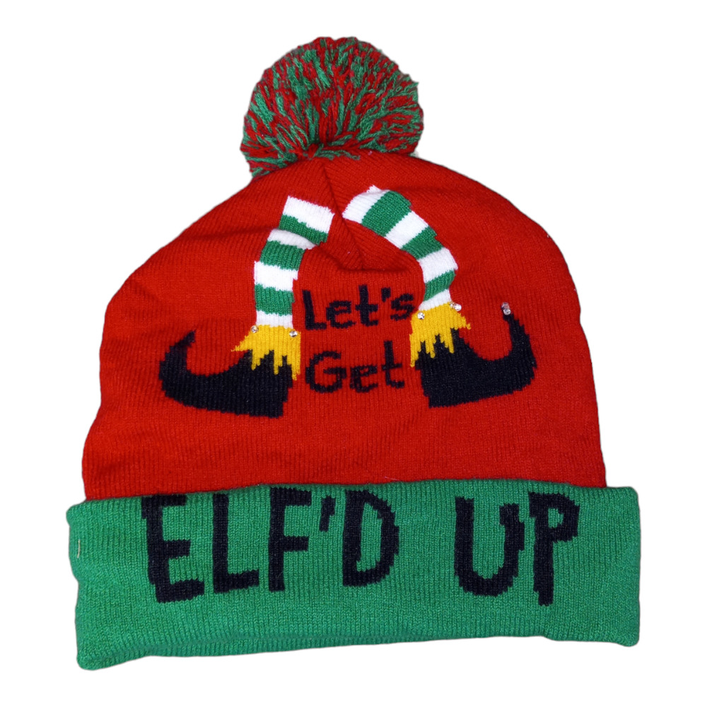 Unisex Winter Elf Hat with puff  - one size